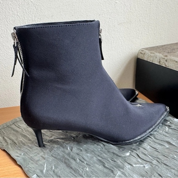 ALEXANDER WANG ANKLE ERI BOOTS RHINESTONES BLACK SIZE 7.5 - Picture 3 of 12